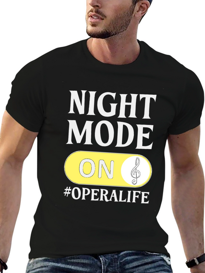 Night Mode On #OperaLife Black T-Shirt