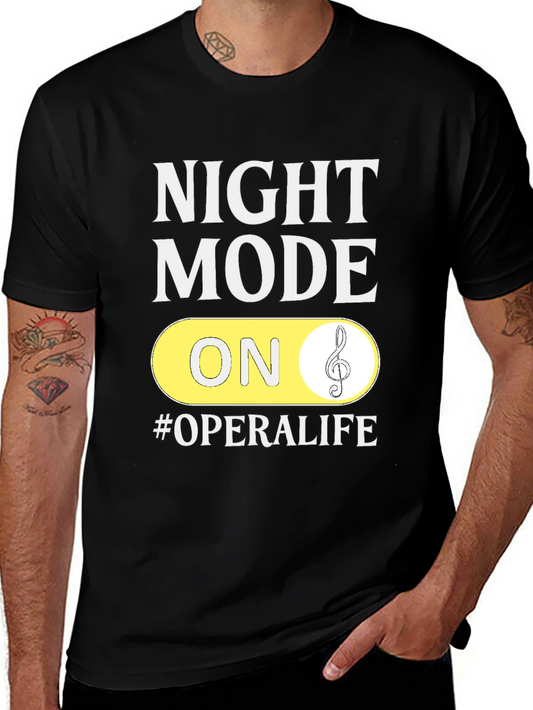 Night Mode On #OperaLife Black T-Shirt