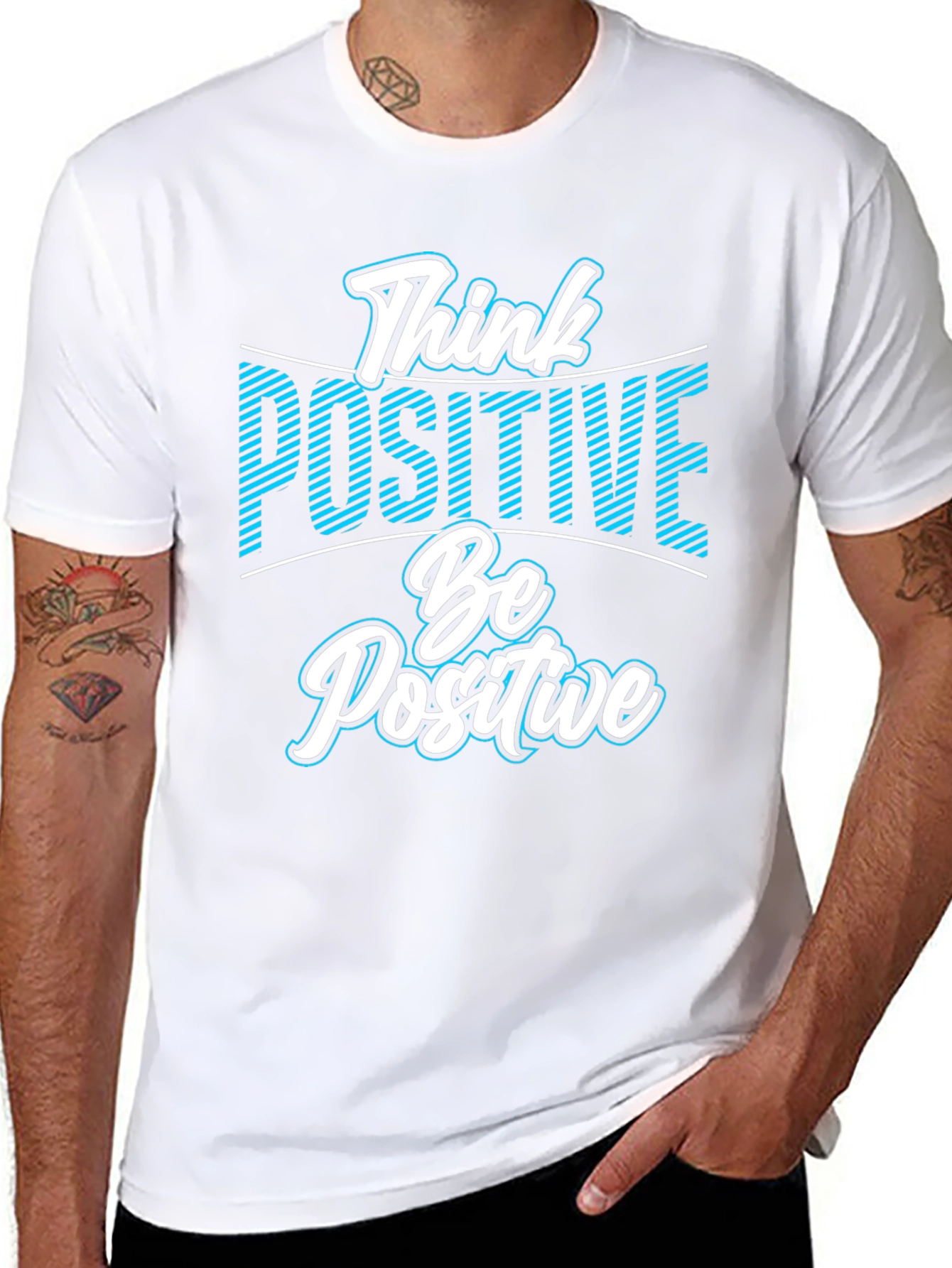 Think Positive Be Positive T-Shirt - Black