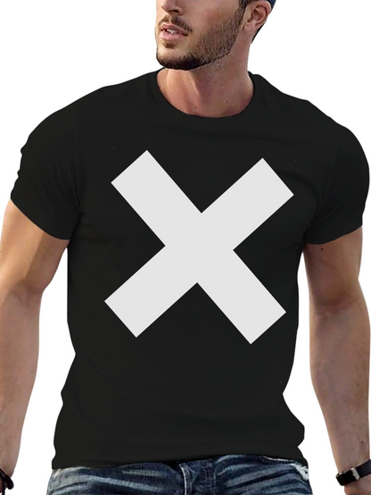 Bold X Graphic Tee - Black Cotton Comfort