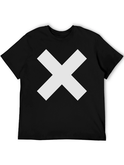 Bold X Graphic Tee - Black Cotton Comfort
