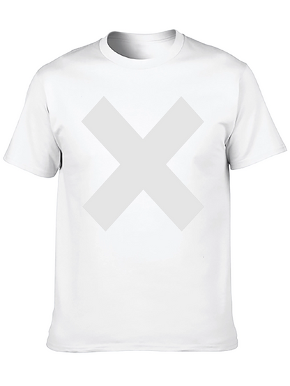 Bold X Graphic Tee - Black Cotton Comfort