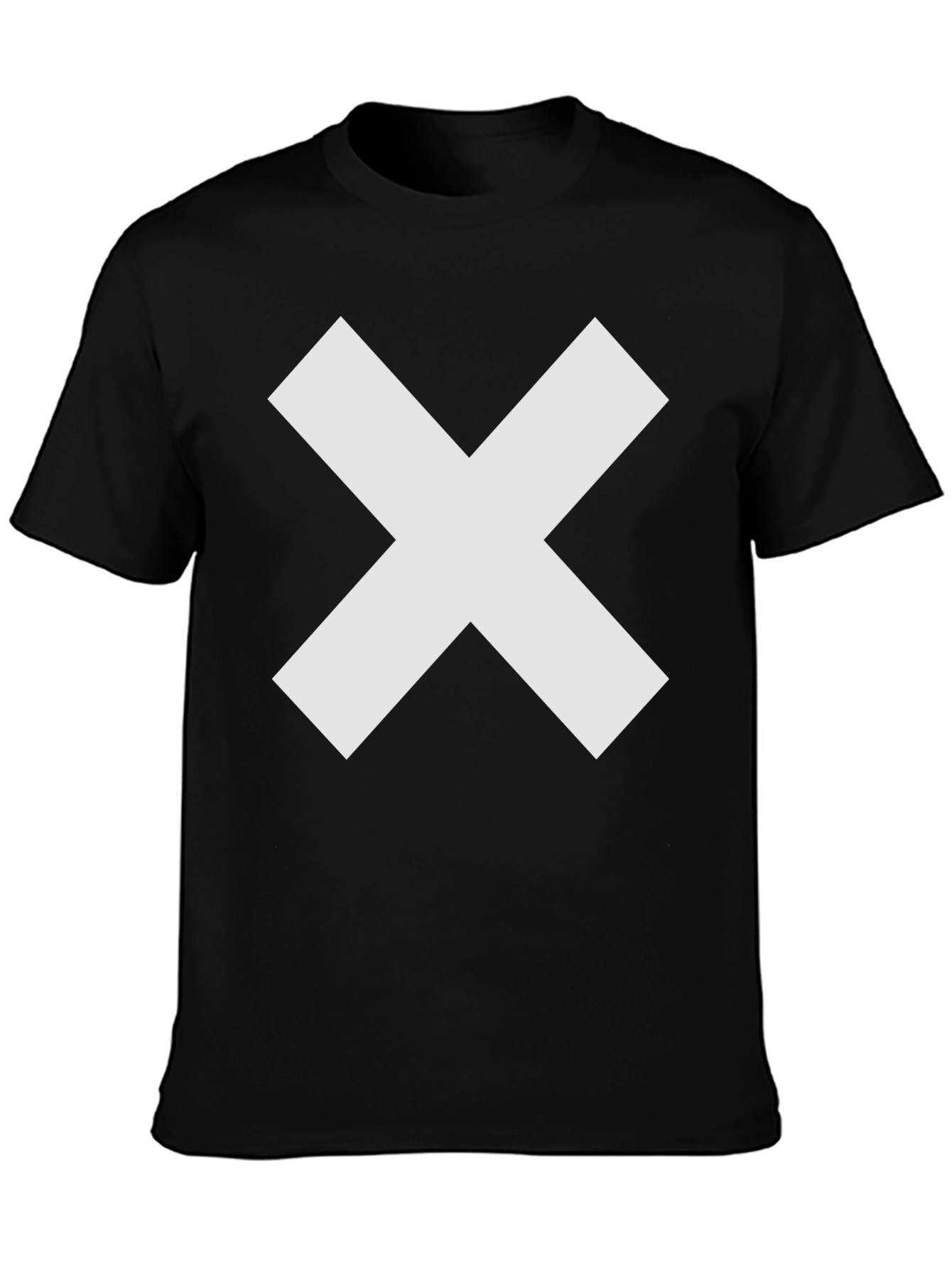 Bold X Graphic Tee - Black Cotton Comfort