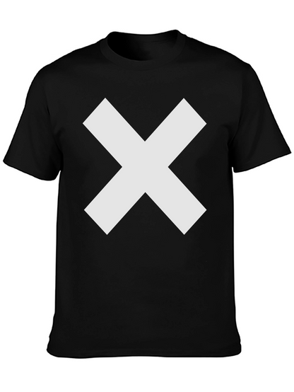 Bold X Graphic Tee - Black Cotton Comfort