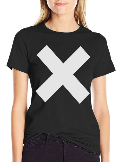 Bold X Graphic Tee - Black Cotton Comfort