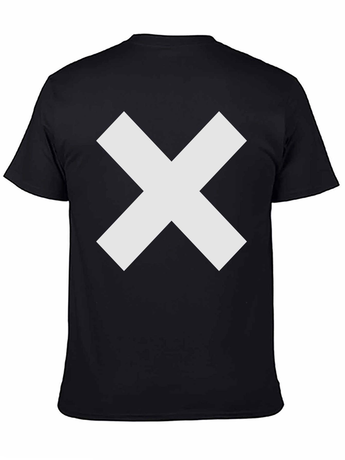 Bold X Graphic Tee - Black Cotton Comfort