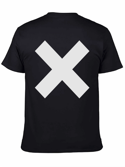 Bold X Graphic Tee - Black Cotton Comfort
