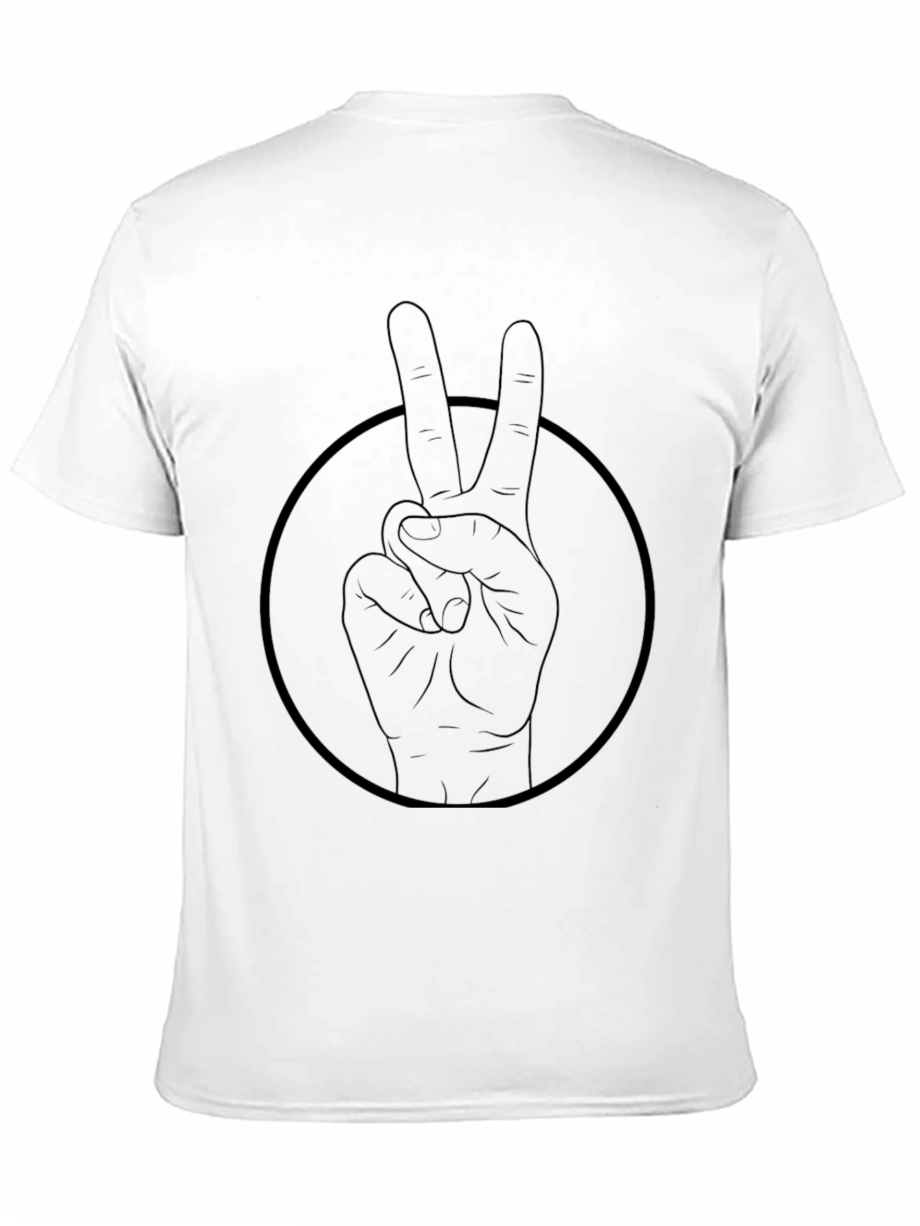 Peace Sign Graphic Black T-Shirt - Unisex