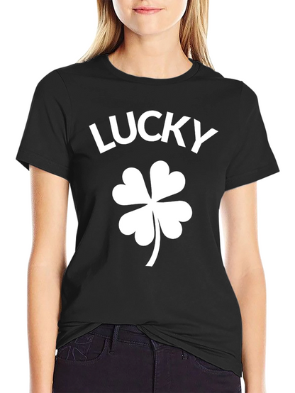 Lucky Shamrock Black T-Shirt