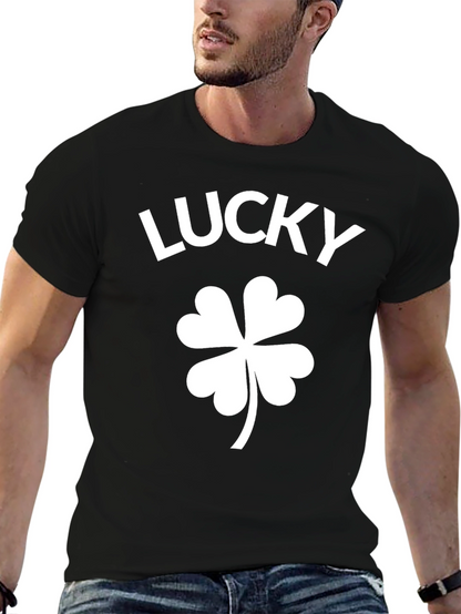 Lucky Shamrock Black T-Shirt