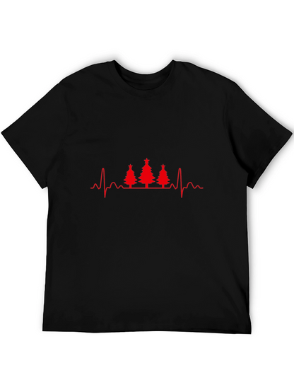 Christmas Tree Heartbeat T-Shirt - Holiday ECG