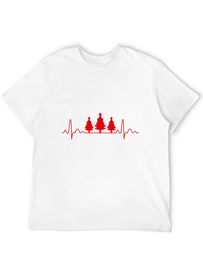 Christmas Tree Heartbeat T-Shirt - Holiday ECG