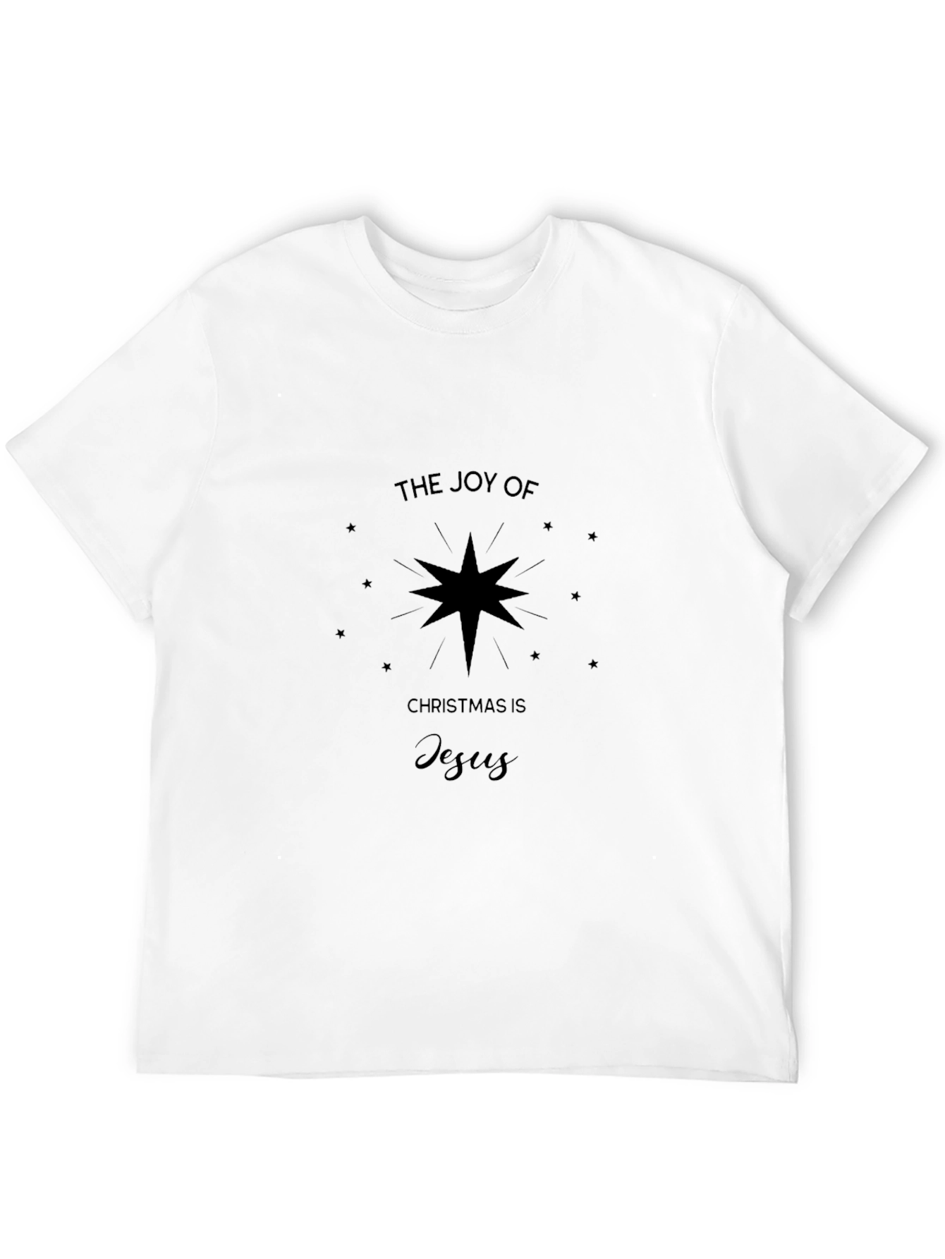 Joy of Christmas Jesus Black Graphic Tee