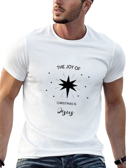 Joy of Christmas Jesus Black Graphic Tee