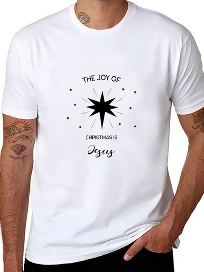 Joy of Christmas Jesus Black Graphic Tee