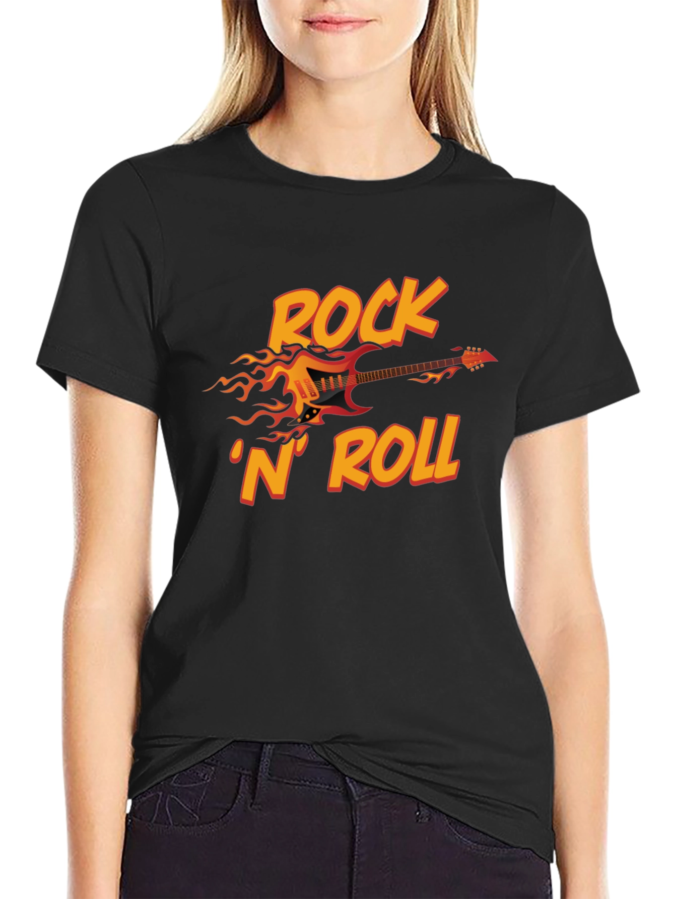 Rock N Roll Guitar Graphic T-Shirt