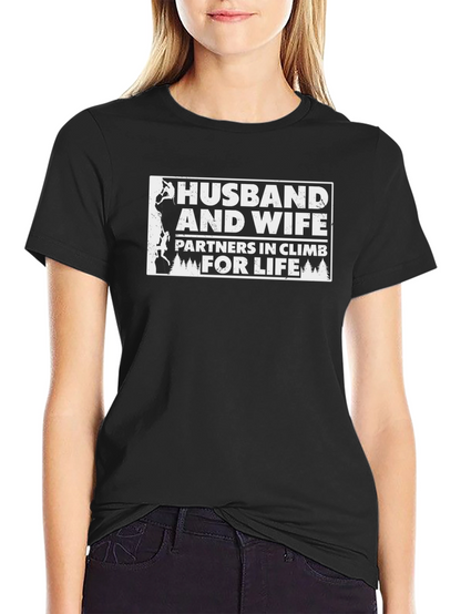 Husband and Wife Climbing Partners T-Shirt