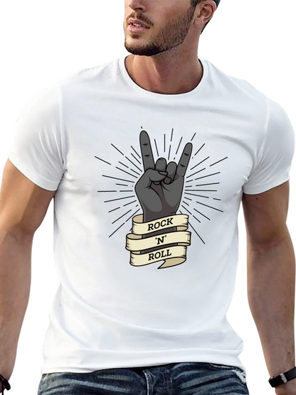 Rock N Roll Hand Gesture Graphic T-Shirt