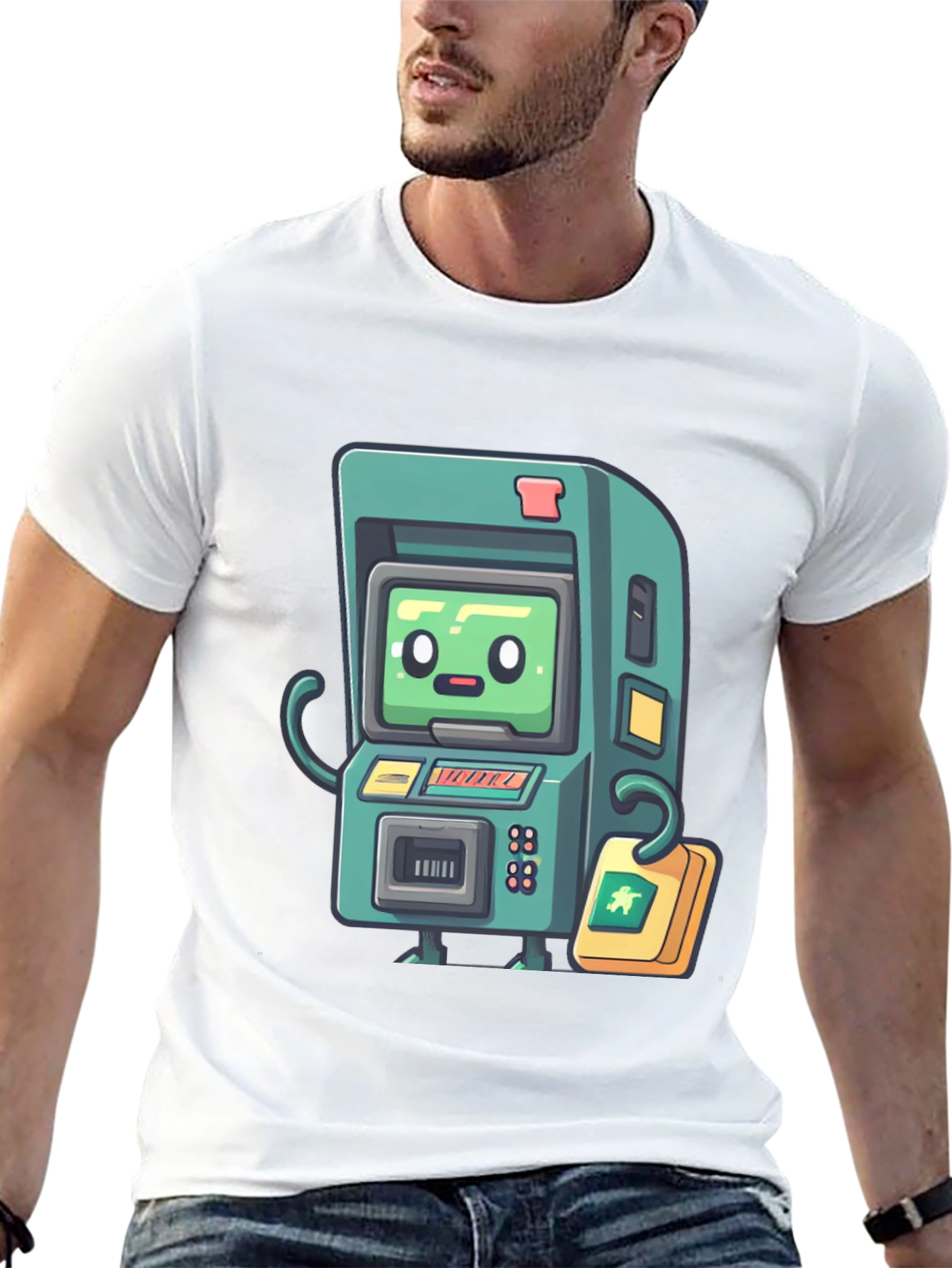 Retro Arcade Game T-Shirt - Black Cotton Tee
