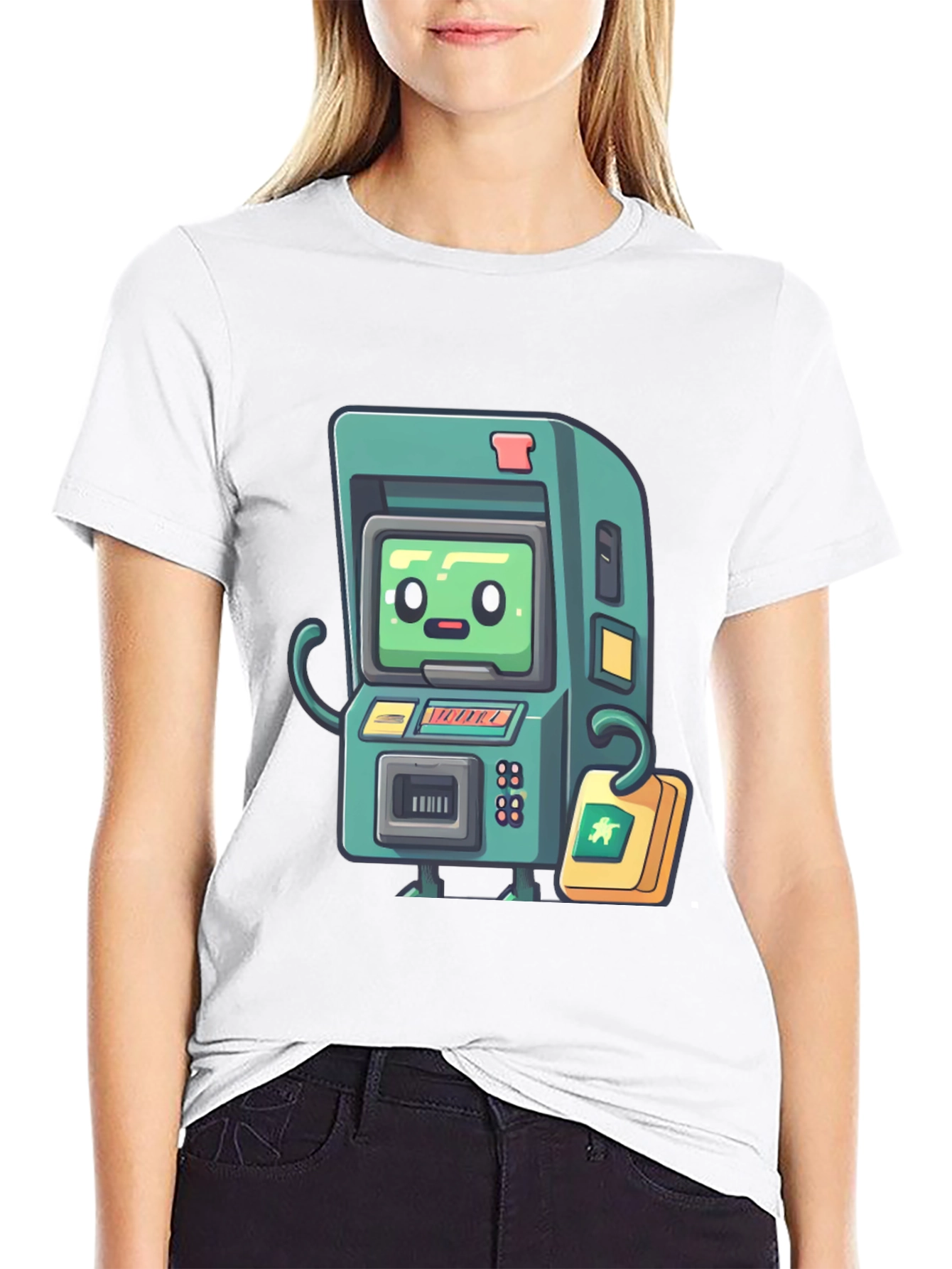 Retro Arcade Game T-Shirt - Black Cotton Tee