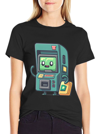 Retro Arcade Game T-Shirt - Black Cotton Tee
