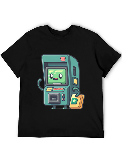Retro Arcade Game T-Shirt - Black Cotton Tee