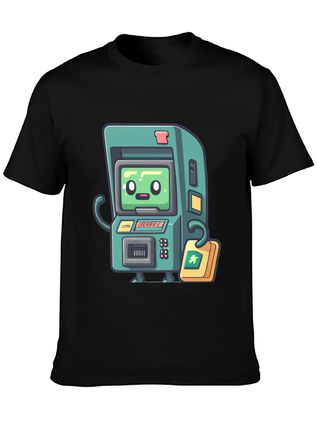 Retro Arcade Game T-Shirt - Black Cotton Tee