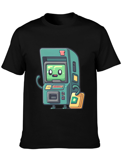 Retro Arcade Game T-Shirt - Black Cotton Tee