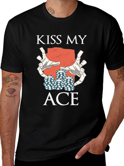 Kiss My Ace Graphic Tee - Black