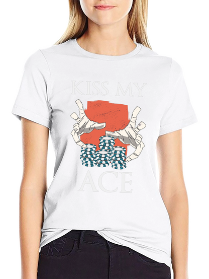 Kiss My Ace Graphic Tee - Black