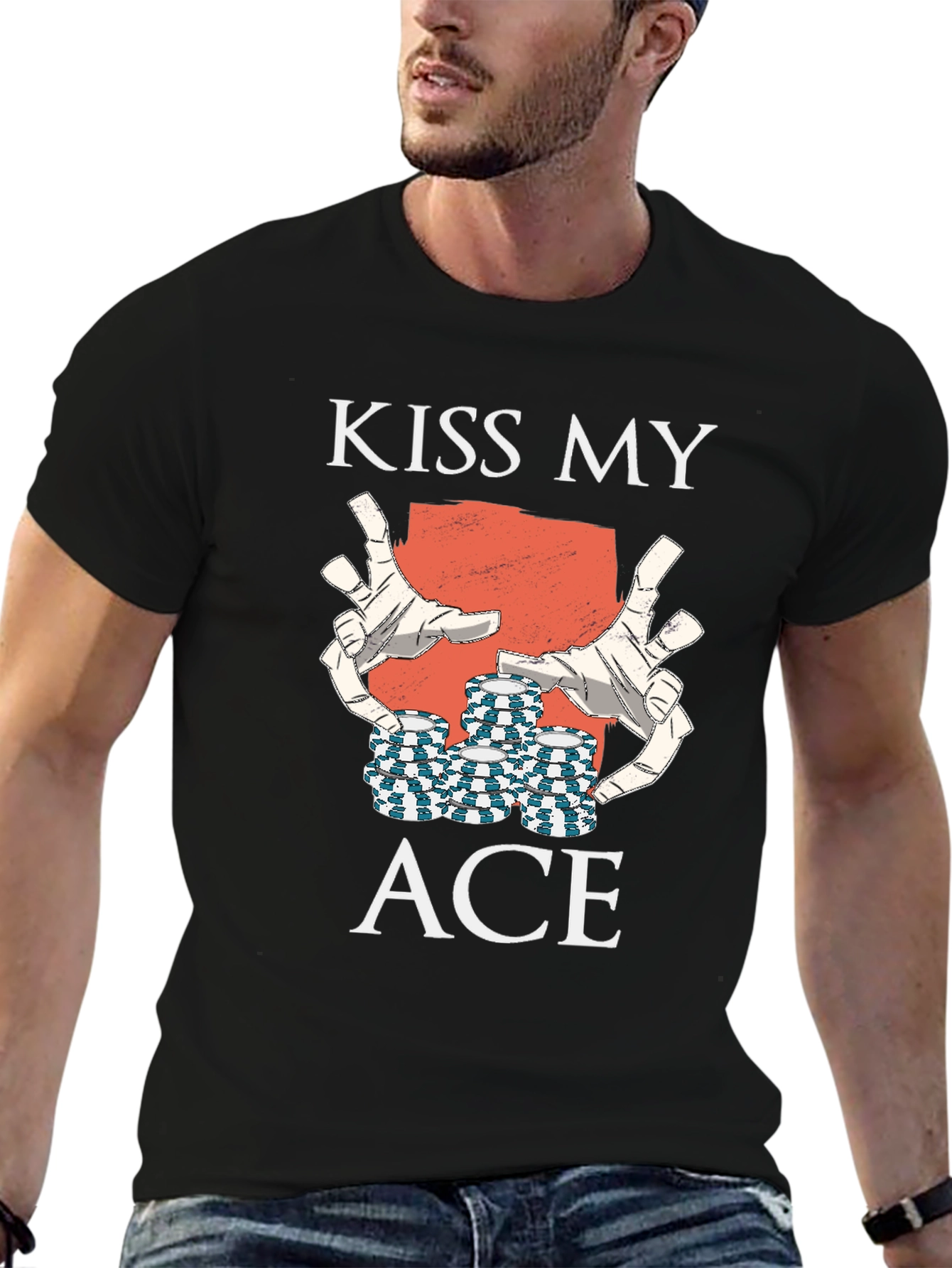 Kiss My Ace Graphic Tee - Black