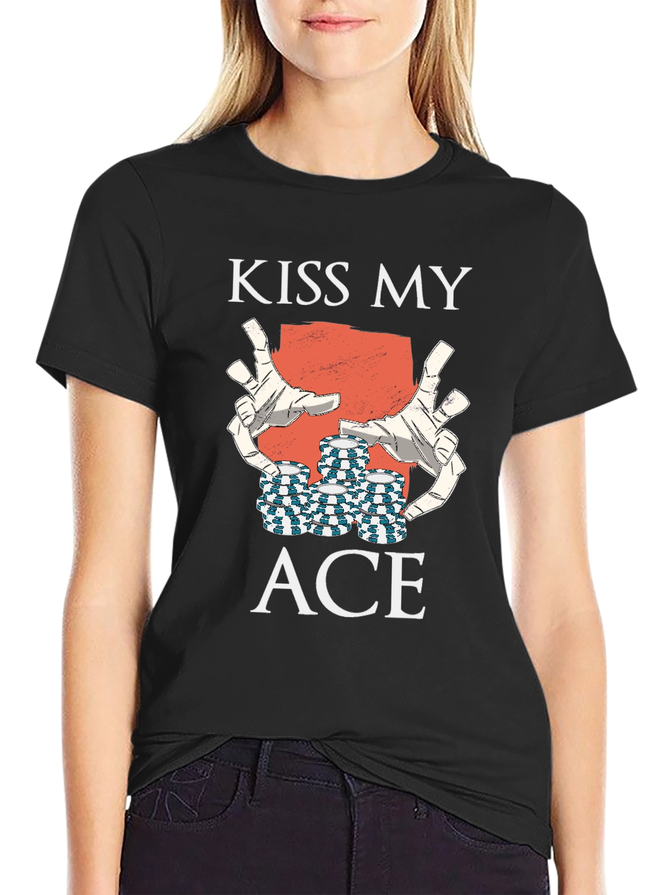Kiss My Ace Graphic Tee - Black