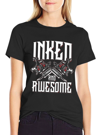 Inked and Awesome Graphic Tee - Black T-Shirt
