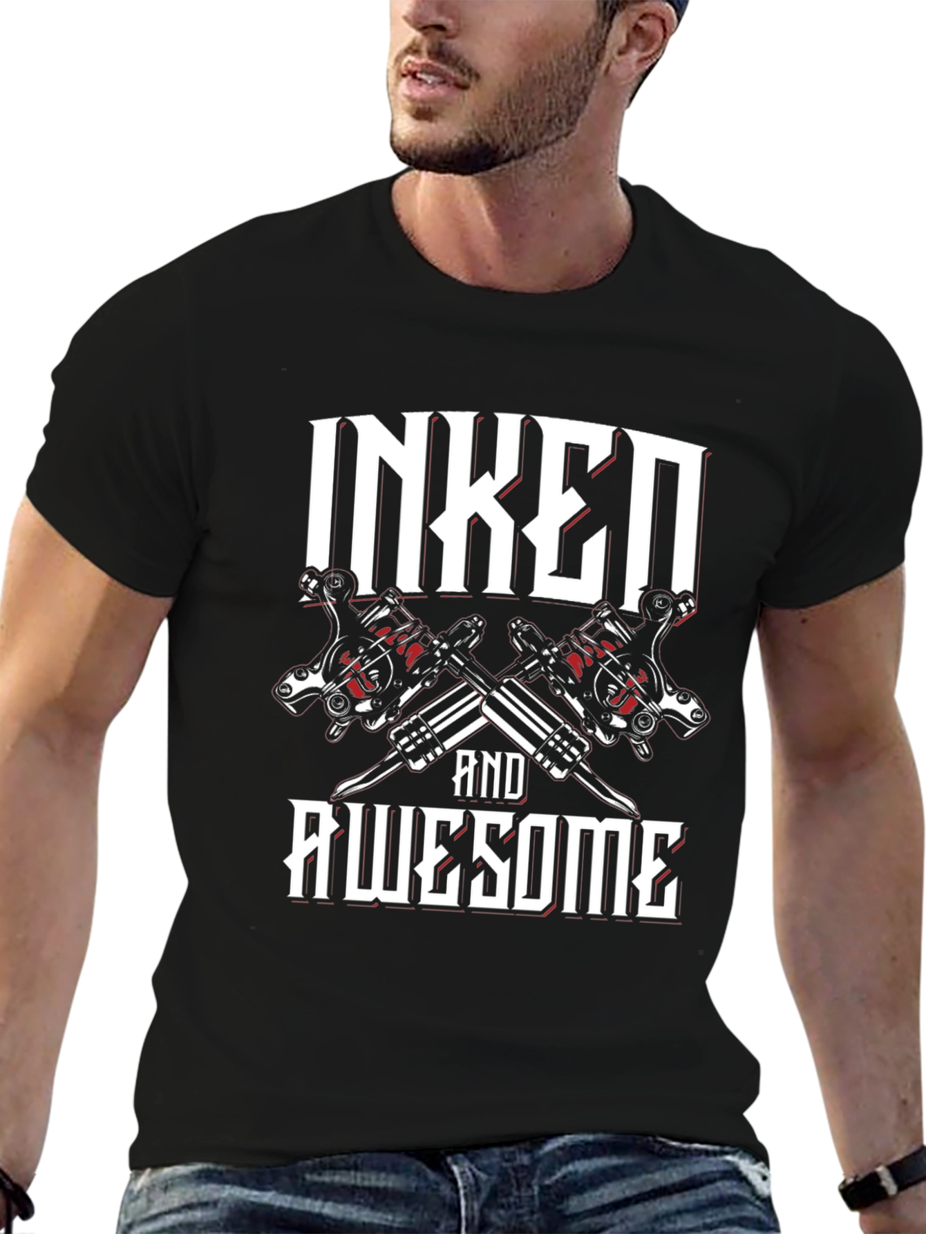 Inked and Awesome Graphic Tee - Black T-Shirt