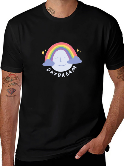 Daydream Rainbow Graphic Tee - Unisex Black T-Shirt