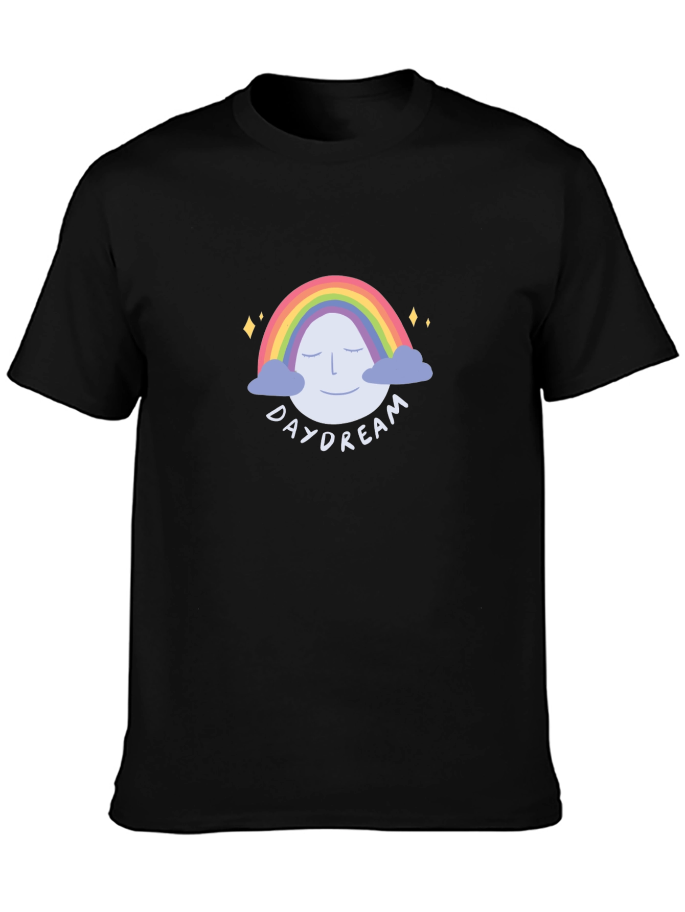 Daydream Rainbow Graphic Tee - Unisex Black T-Shirt
