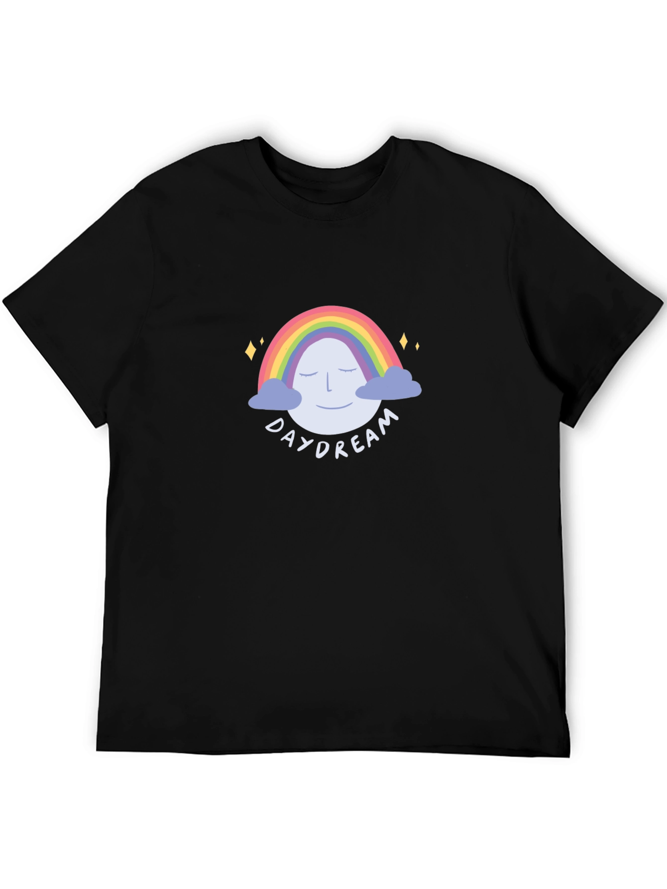 Daydream Rainbow Graphic Tee - Unisex Black T-Shirt