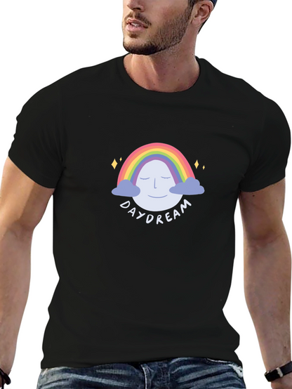 Daydream Rainbow Graphic Tee - Unisex Black T-Shirt