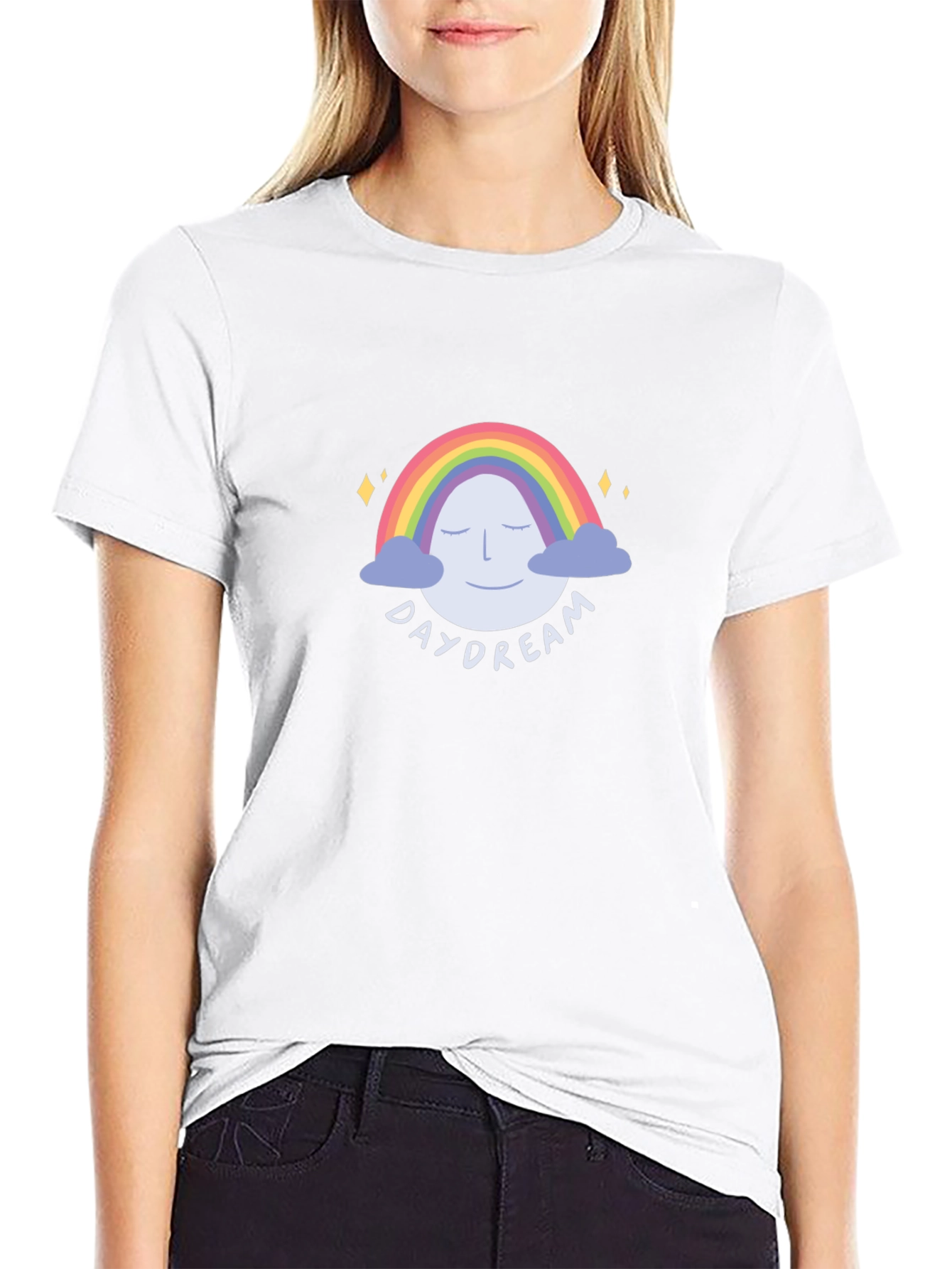 Daydream Rainbow Graphic Tee - Unisex Black T-Shirt