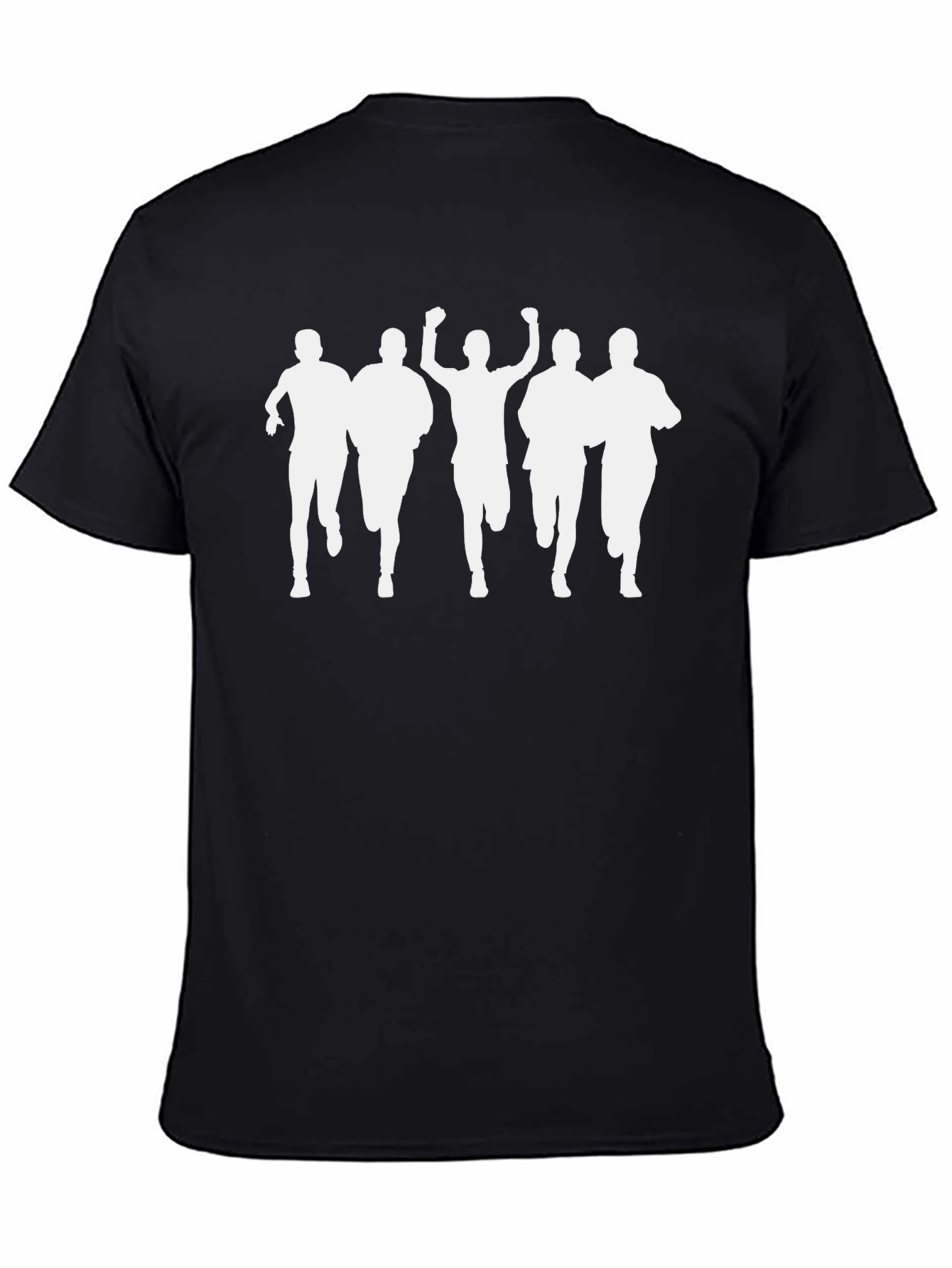 Runner Silhouette Graphic Tee - Black Cotton T-Shirt
