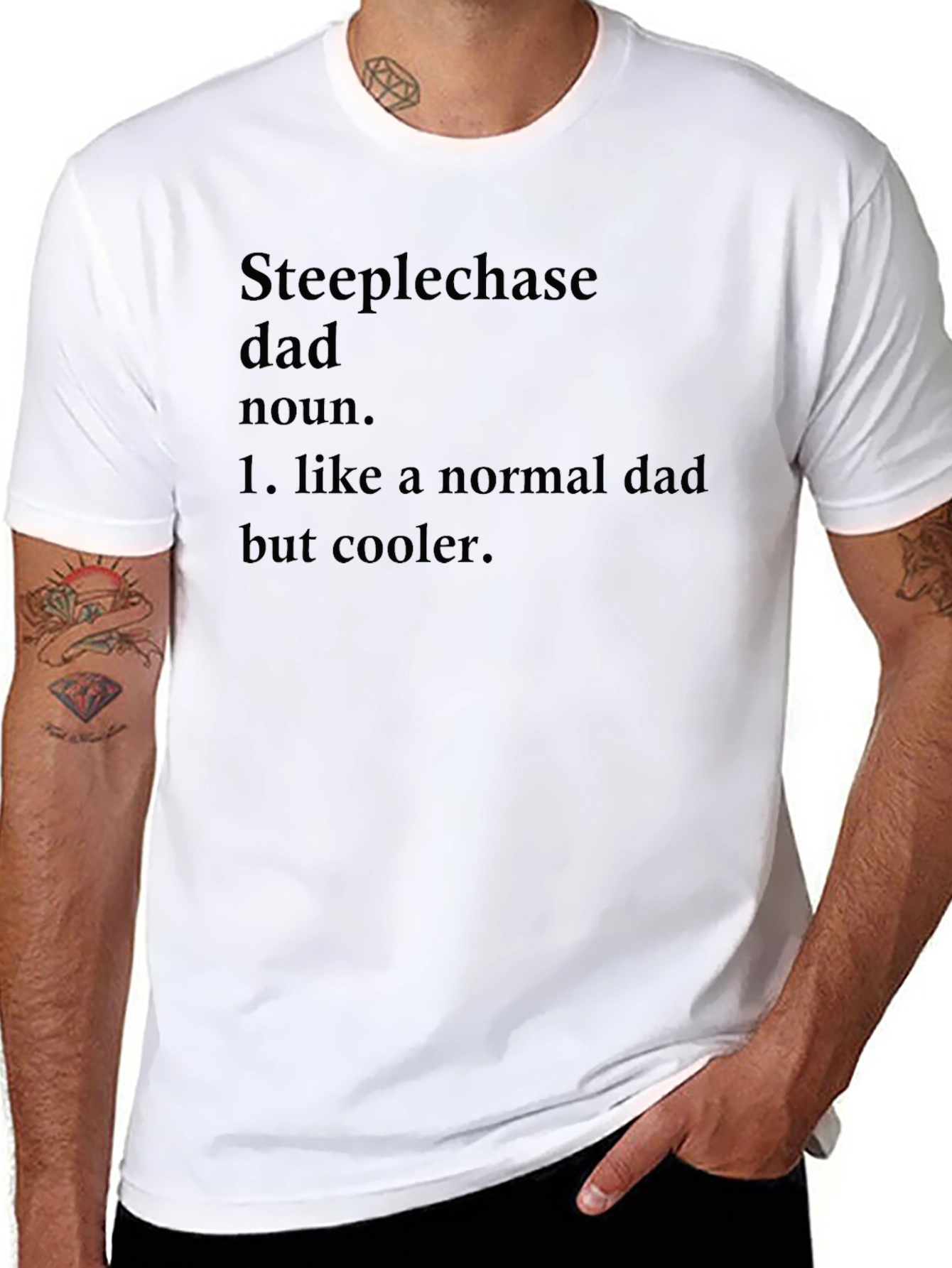 Steeplechase Dad Definition Black T-Shirt