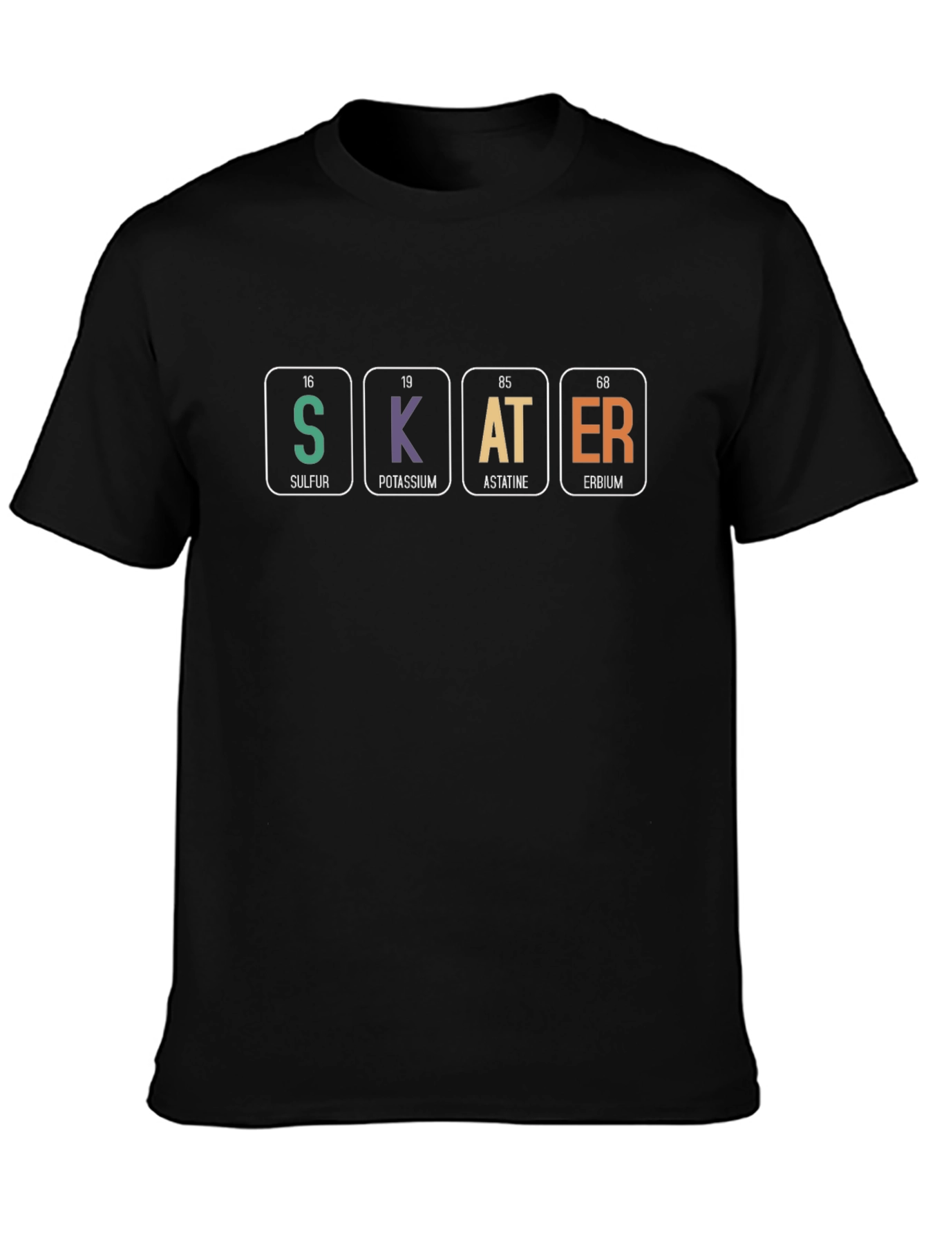Periodic Table Skater T-Shirt - Black