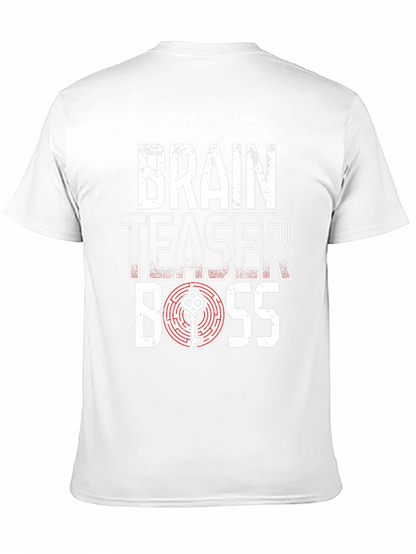 Brain Teaser Boss Graphic T-Shirt - Puzzle Solver Tee