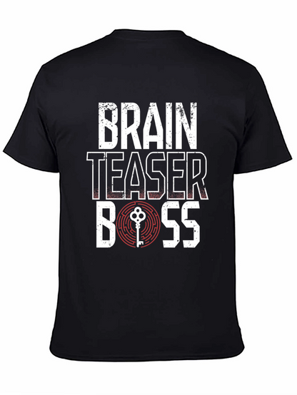 Brain Teaser Boss Graphic T-Shirt - Puzzle Solver Tee