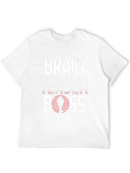 Brain Teaser Boss Graphic T-Shirt - Puzzle Solver Tee