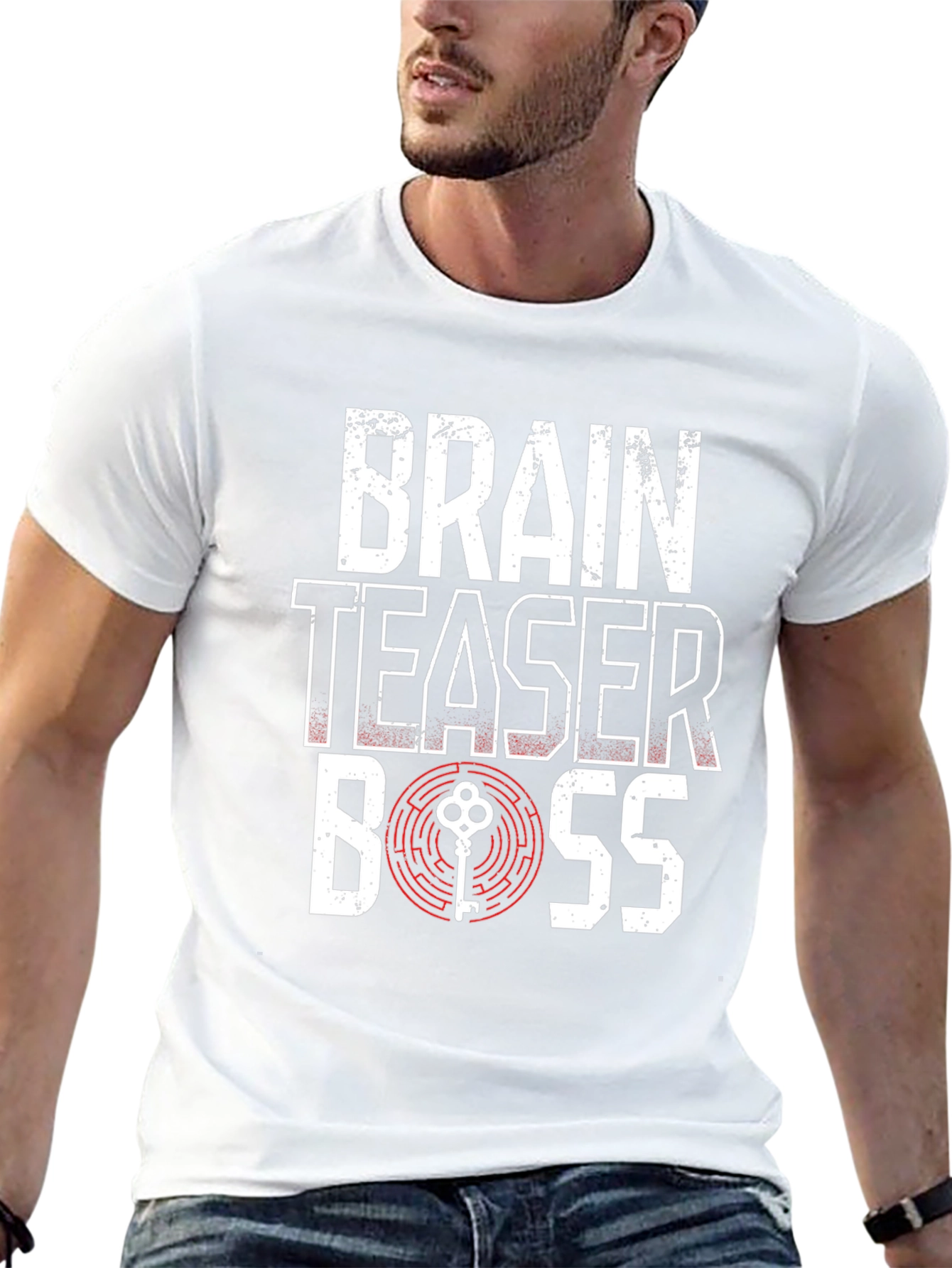 Brain Teaser Boss Graphic T-Shirt - Puzzle Solver Tee