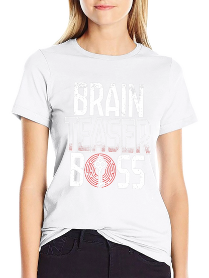 Brain Teaser Boss Graphic T-Shirt - Puzzle Solver Tee