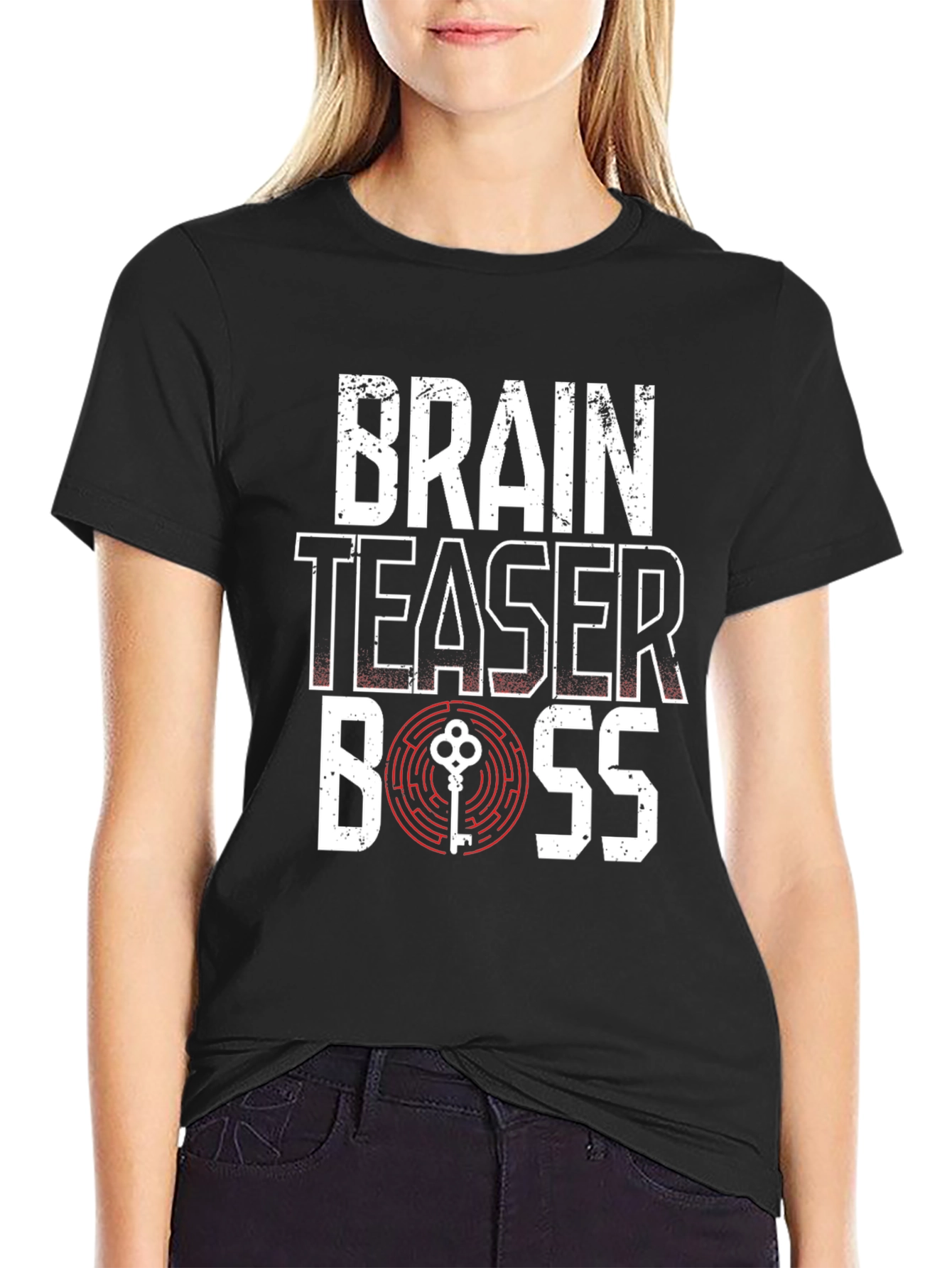 Brain Teaser Boss Graphic T-Shirt - Puzzle Solver Tee