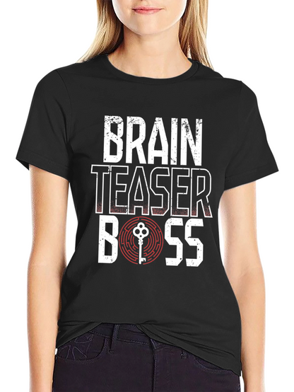 Brain Teaser Boss Graphic T-Shirt - Puzzle Solver Tee