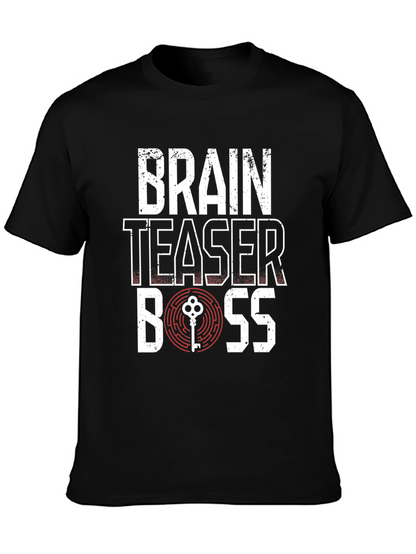 Brain Teaser Boss Graphic T-Shirt - Puzzle Solver Tee